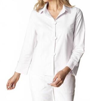 NEW HABITAT tab blouse in white